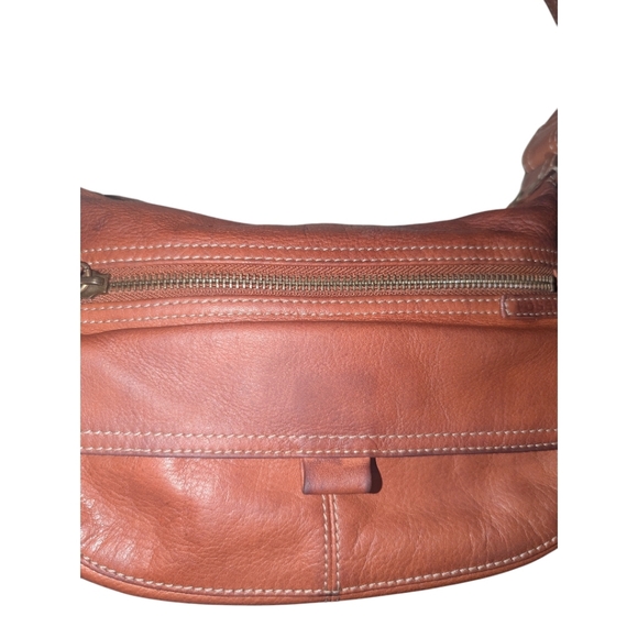 Fossil brown leather shoulder bag with ID holder,genuine leather, hobo style. - Picture 7 of 12